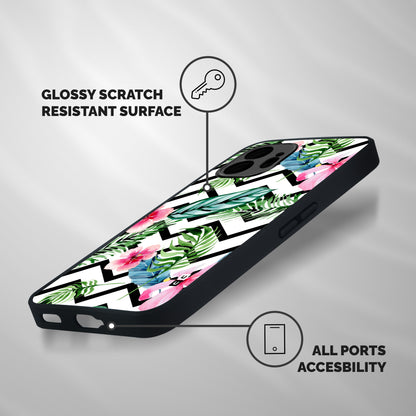 Modern Flowers Shockproof Hybrid Protection (Metal + TPU) Back Case Cover