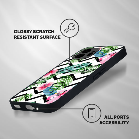 Modern Flowers Shockproof Hybrid Protection (Metal + TPU) Back Case Cover