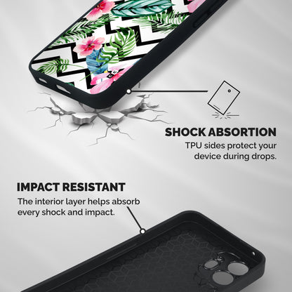Modern Flowers Shockproof Hybrid Protection (Metal + TPU) Back Case Cover