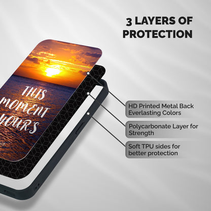 Moments Shockproof Hybrid Protection (Metal + TPU) Back Case Cover