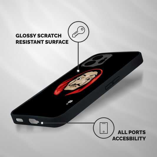 Money Heist Mask Shockproof Hybrid Protection (Metal + TPU) Back Case Cover