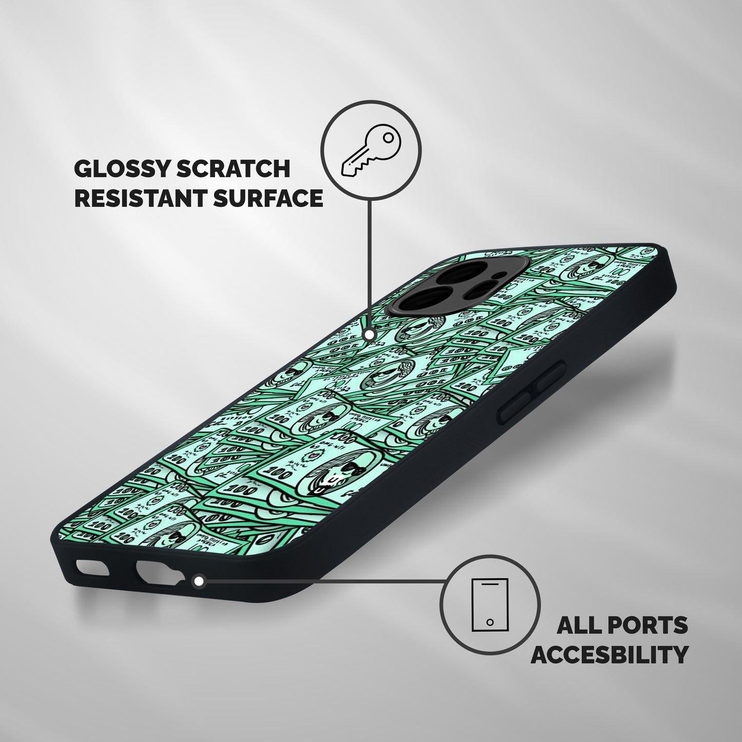 Money Swag Shockproof Hybrid Protection (Metal + TPU) Back Case Cover