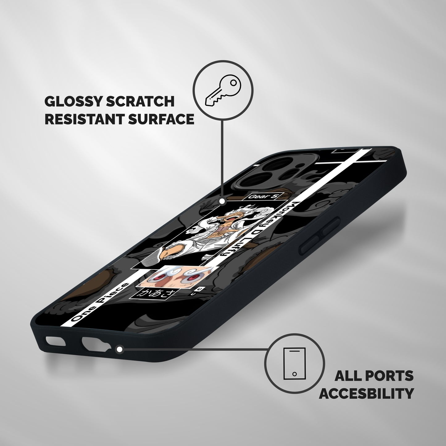 Monkey D luffy New Gear Shockproof Hybrid Protection (Metal + TPU) Back Case Cover