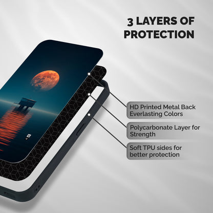 Moon Sea Shockproof Hybrid Protection (Metal + TPU) Back Case Cover