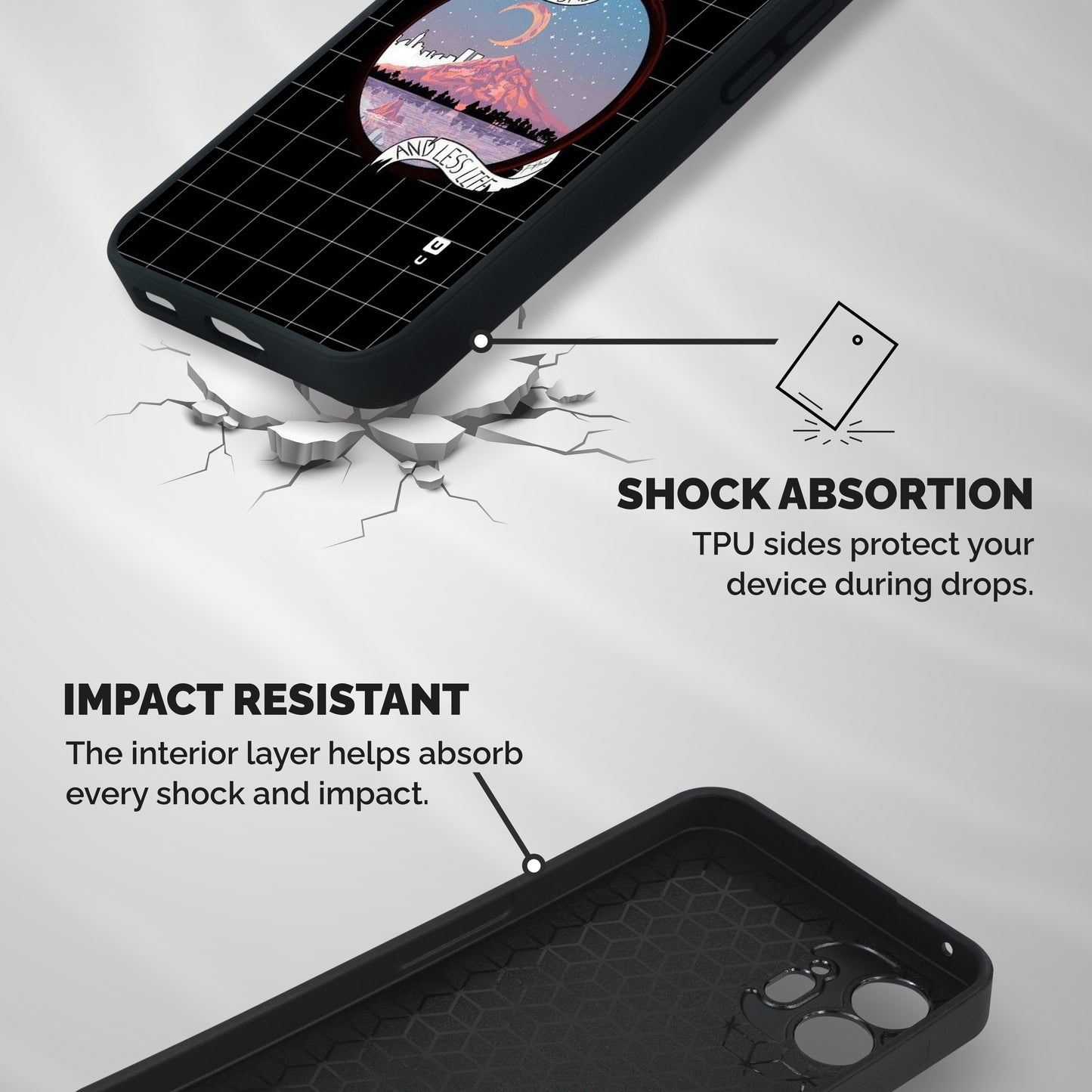 More Dreams Shockproof Hybrid Protection (Metal + TPU) Back Case Cover