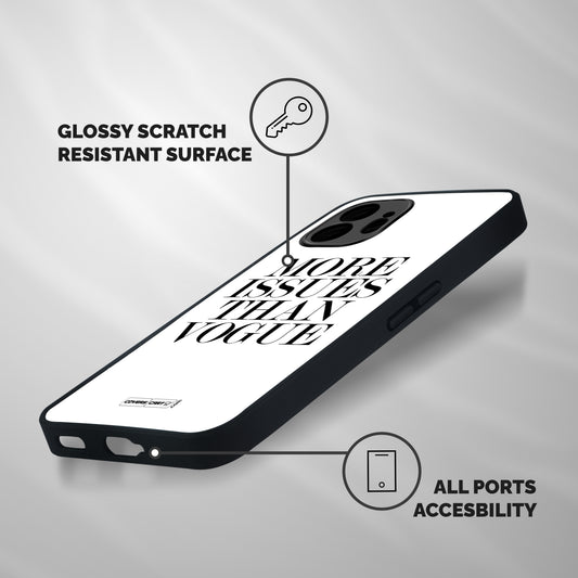 More Issues than Vogue (White) Shockproof Hybrid Protection (Metal + TPU) Back Case Cover