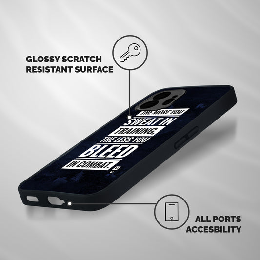 More You Sweat Less You Bleed Shockproof Hybrid Protection (Metal + TPU) Back Case Cover