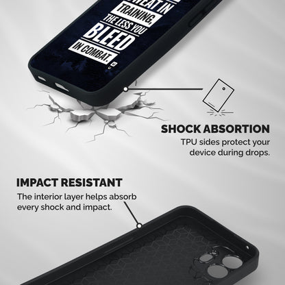 More You Sweat Less You Bleed Shockproof Hybrid Protection (Metal + TPU) Back Case Cover