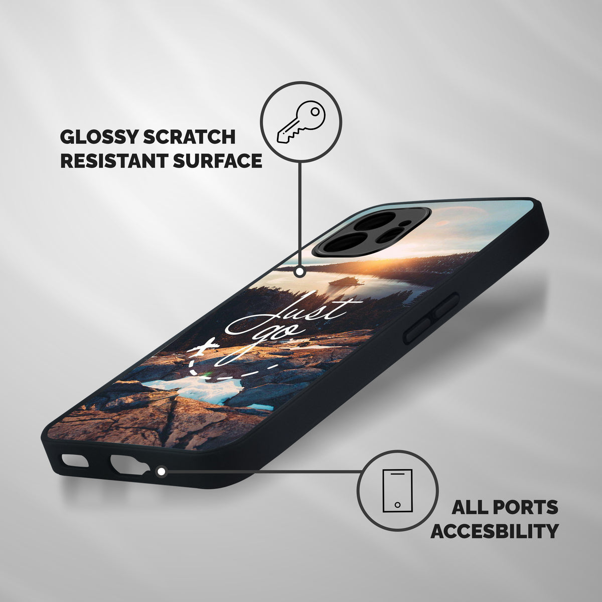 Morning Just Go Shockproof Hybrid Protection (Metal + TPU) Back Case Cover