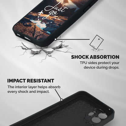 Morning Just Go Shockproof Hybrid Protection (Metal + TPU) Back Case Cover