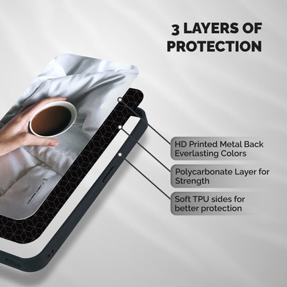 Morning Mocha Shockproof Hybrid Protection (Metal + TPU) Back Case Cover