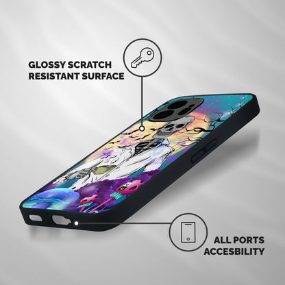 Morning Tea Skull Shockproof Hybrid Protection (Metal + TPU) Back Case Cover