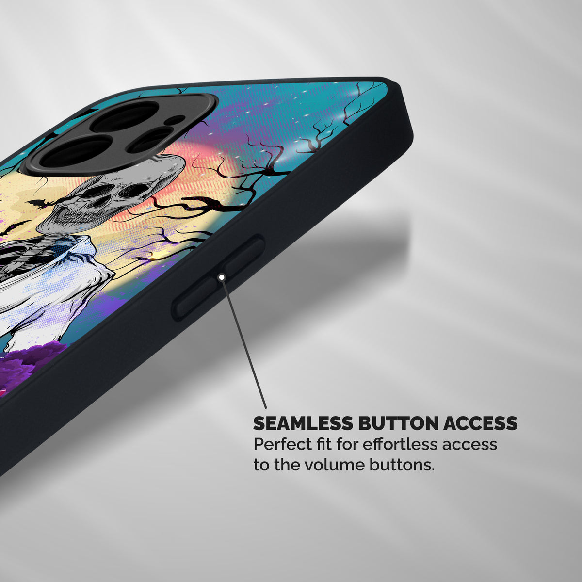 Morning Tea Skull Shockproof Hybrid Protection (Metal + TPU) Back Case Cover