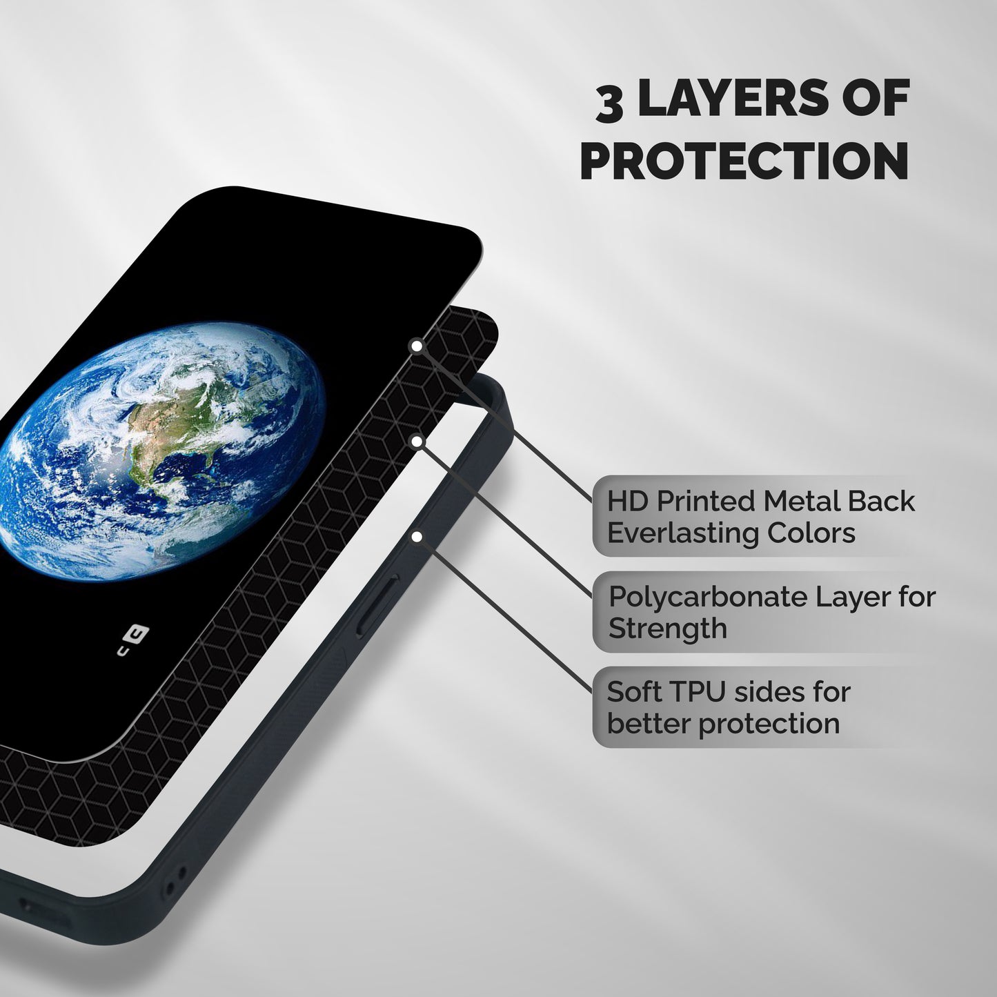 Mother Earth Shockproof Hybrid Protection (Metal + TPU) Back Case Cover