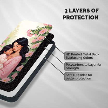 Mother Love Shockproof Hybrid Protection (Metal + TPU) Back Case Cover
