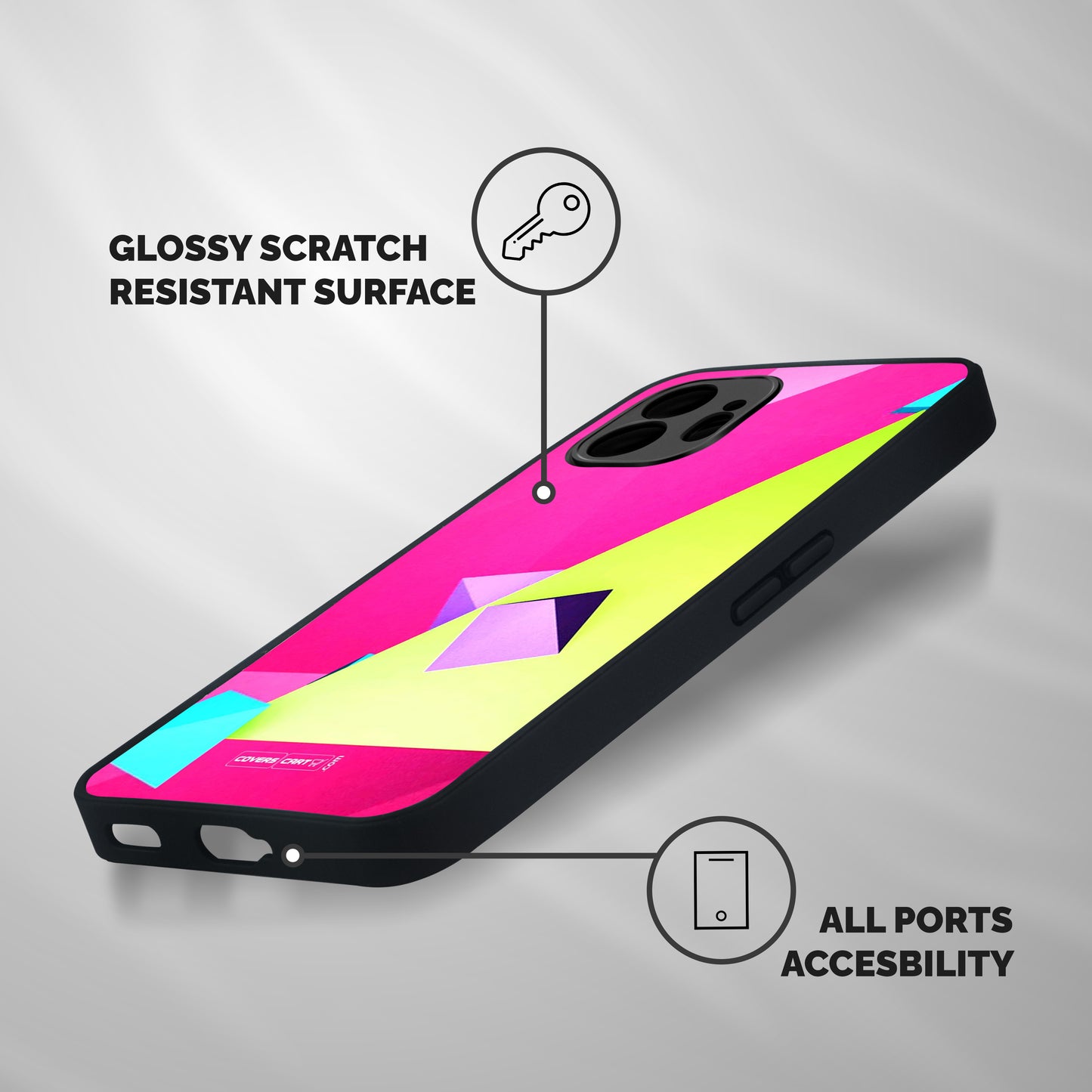 Motion Triangles Shockproof Hybrid Protection (Metal + TPU) Back Case Cover