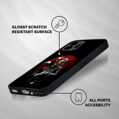 Moto Rider Ready Shockproof Hybrid Protection (Metal + TPU) Back Case Cover