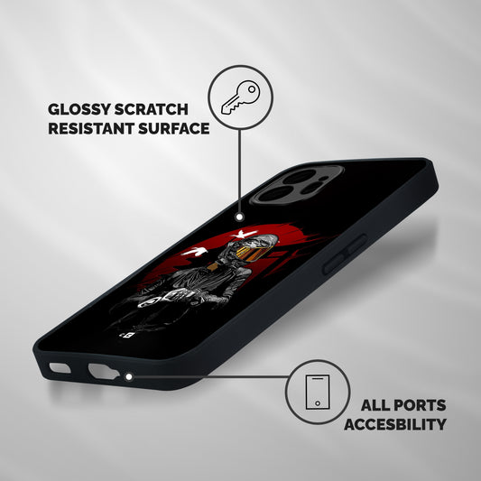 Moto Rider Ready Shockproof Hybrid Protection (Metal + TPU) Back Case Cover