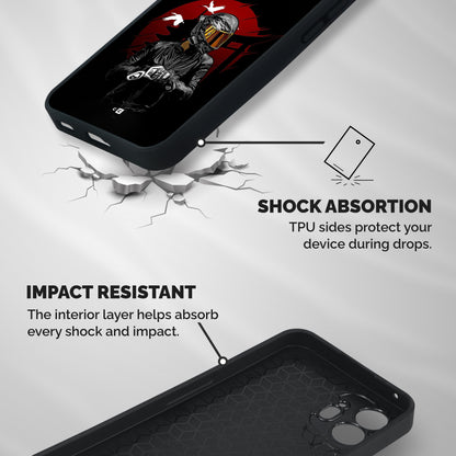 Moto Rider Ready Shockproof Hybrid Protection (Metal + TPU) Back Case Cover