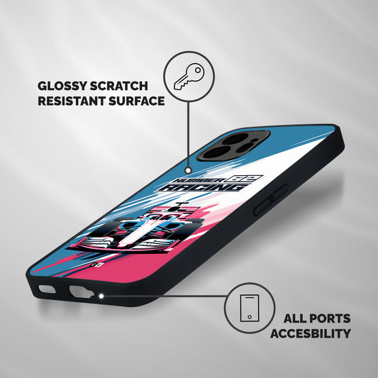 Motor Racing Shockproof Hybrid Protection (Metal + TPU) Back Case Cover