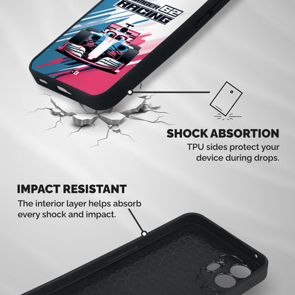Motor Racing Shockproof Hybrid Protection (Metal + TPU) Back Case Cover