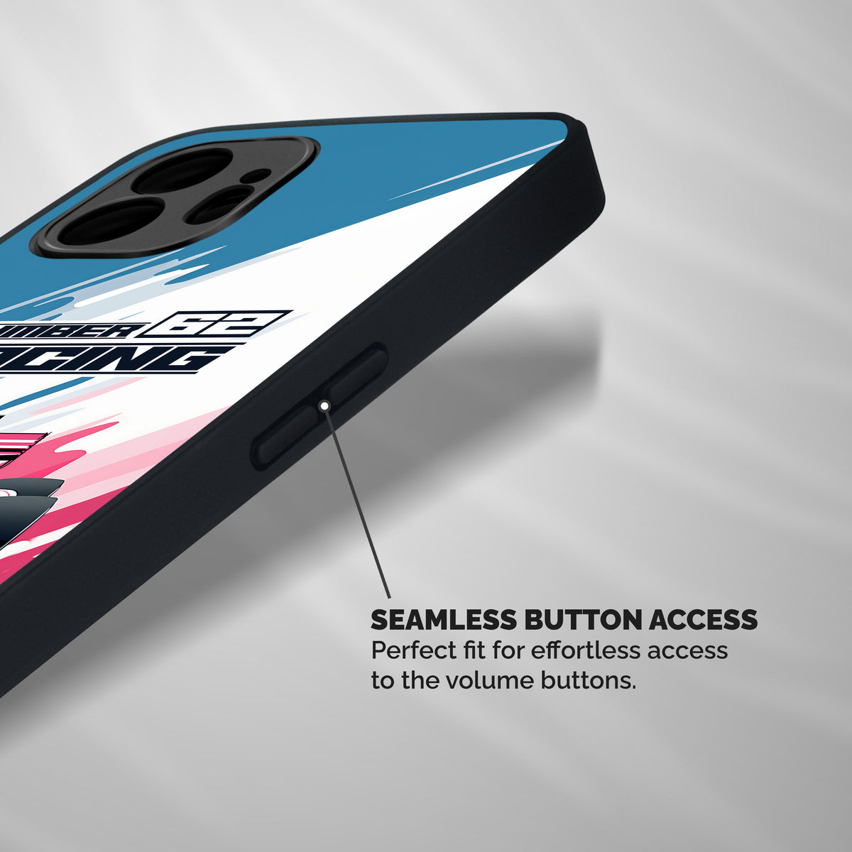 Motor Racing Shockproof Hybrid Protection (Metal + TPU) Back Case Cover