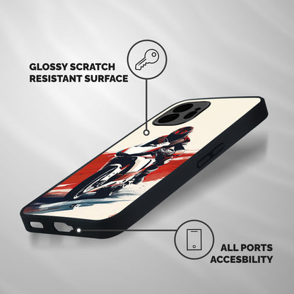 Motosport Rider Shockproof Hybrid Protection (Metal + TPU) Back Case Cover