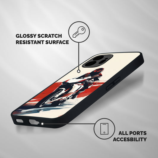 Motosport Rider Shockproof Hybrid Protection (Metal + TPU) Back Case Cover