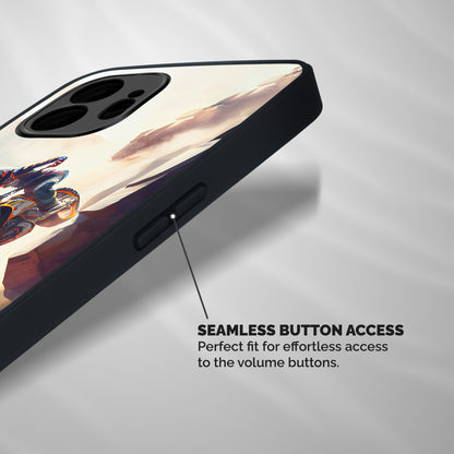 Mountain Biker Shockproof Hybrid Protection (Metal + TPU) Back Case Cover
