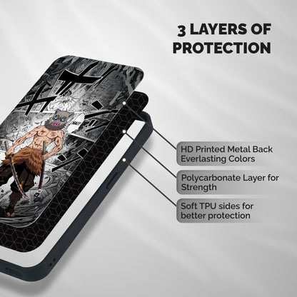 Mountain King Inosuke Shockproof Hybrid Protection (Metal + TPU) Back Case Cover