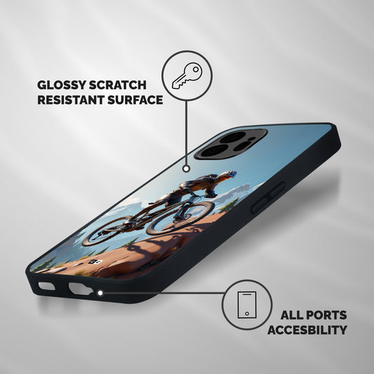 Mountain Rider Shockproof Hybrid Protection (Metal + TPU) Back Case Cover