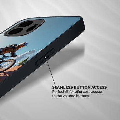 Mountain Rider Shockproof Hybrid Protection (Metal + TPU) Back Case Cover