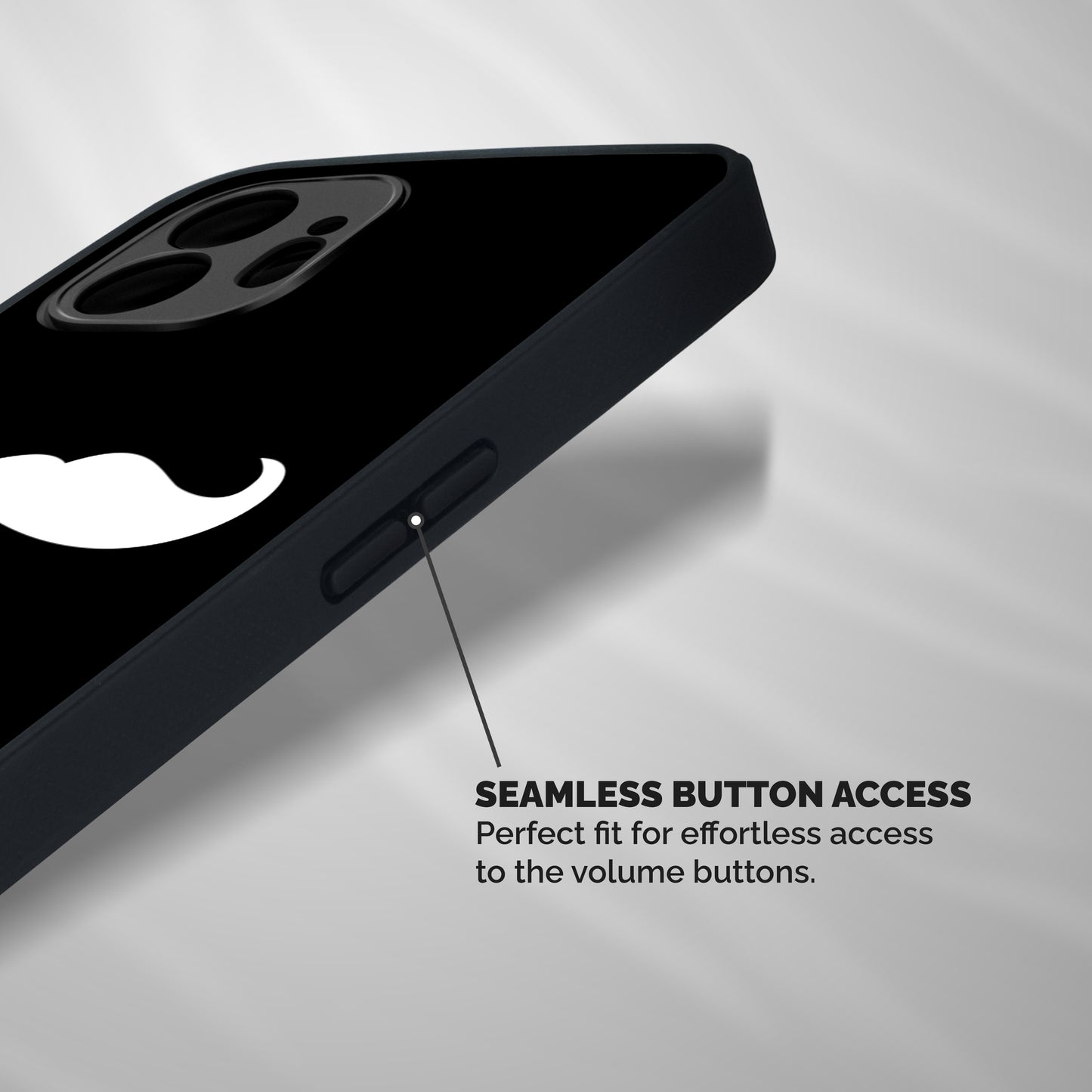Moustache Love Shockproof Hybrid Protection (Metal + TPU) Back Case Cover