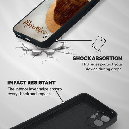 Movember Moustache Shockproof Hybrid Protection (Metal + TPU) Back Case Cover