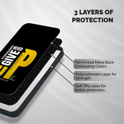 Moving Forward Shockproof Hybrid Protection (Metal + TPU) Back Case Cover