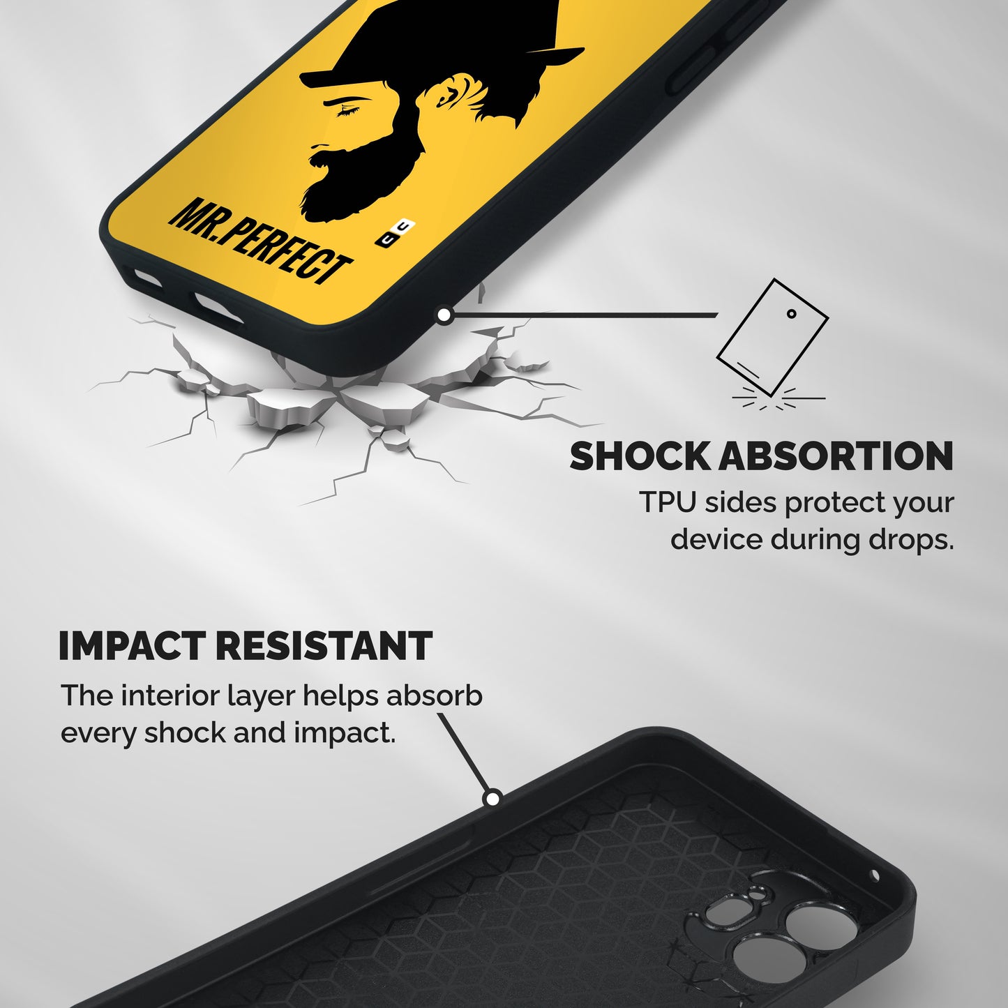 Mr Perfect Shockproof Hybrid Protection (Metal + TPU) Back Case Cover