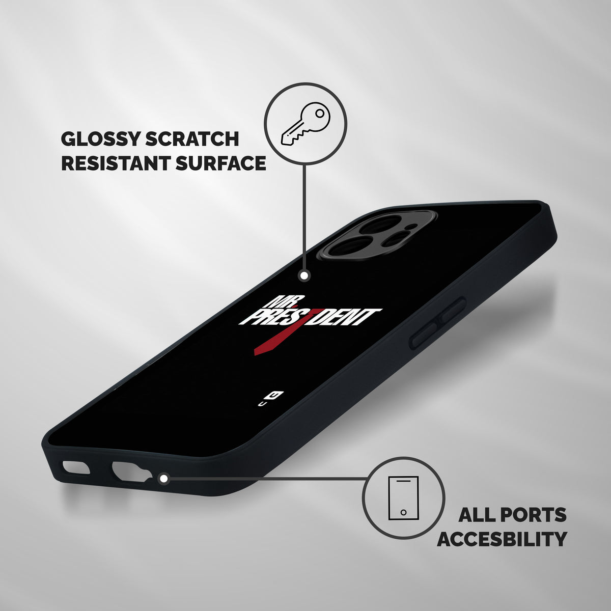Mr President Shockproof Hybrid Protection (Metal + TPU) Back Case Cover