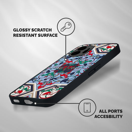 Multi Block Pattern Shockproof Hybrid Protection (Metal + TPU) Back Case Cover