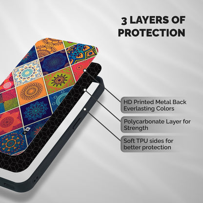 Multi Designs Shockproof Hybrid Protection (Metal + TPU) Back Case Cover