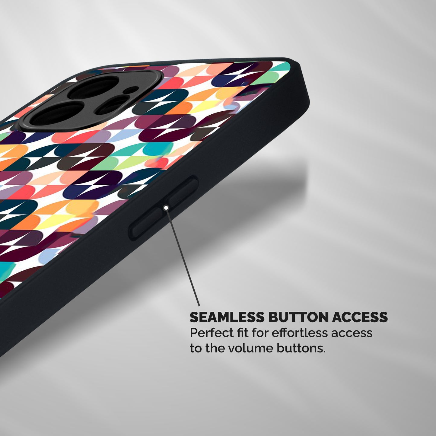 Multicolor Arc Shockproof Hybrid Protection (Metal + TPU) Back Case Cover