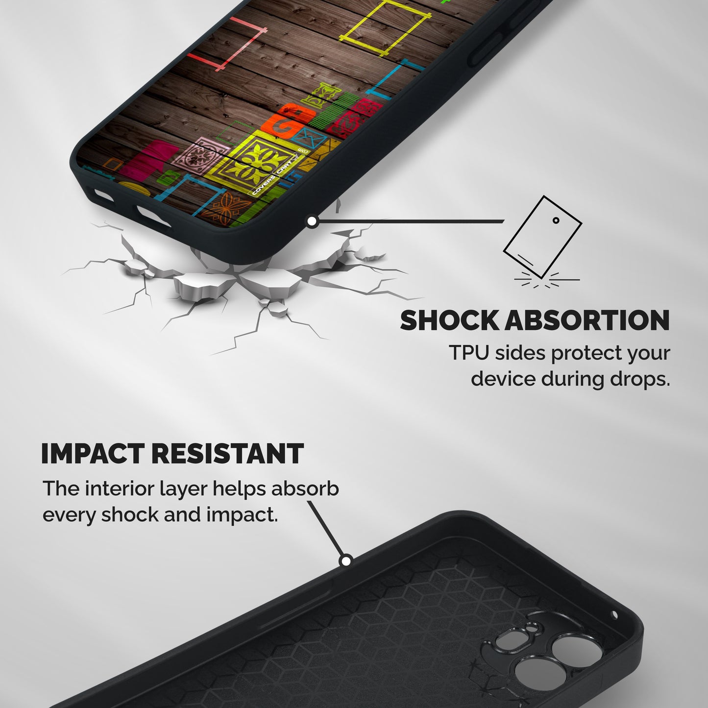 Multicolor Frame Design Shockproof Hybrid Protection (Metal + TPU) Back Case Cover