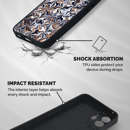 Multicolor Swirls Shockproof Hybrid Protection (Metal + TPU) Back Case Cover