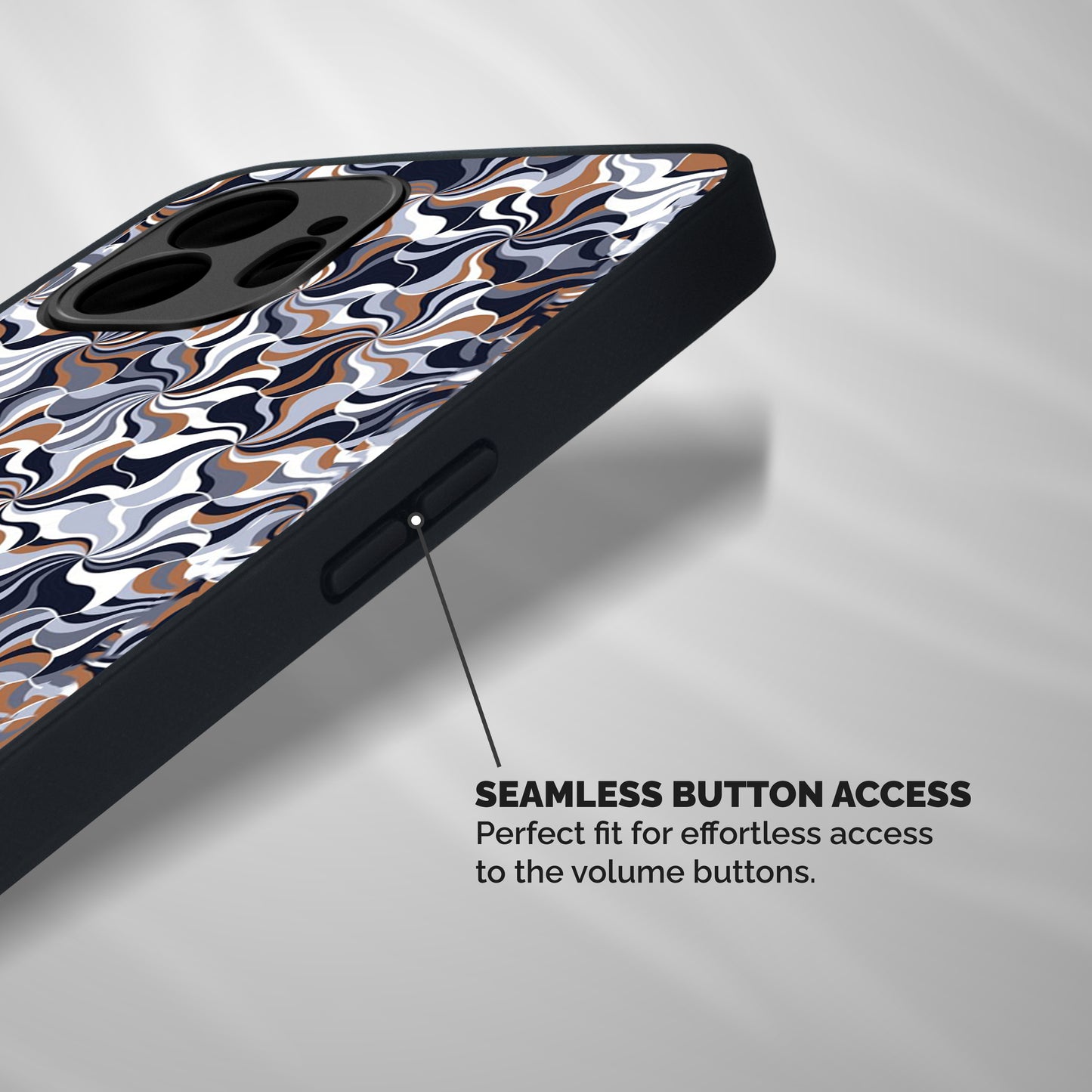 Multicolor Swirls Shockproof Hybrid Protection (Metal + TPU) Back Case Cover