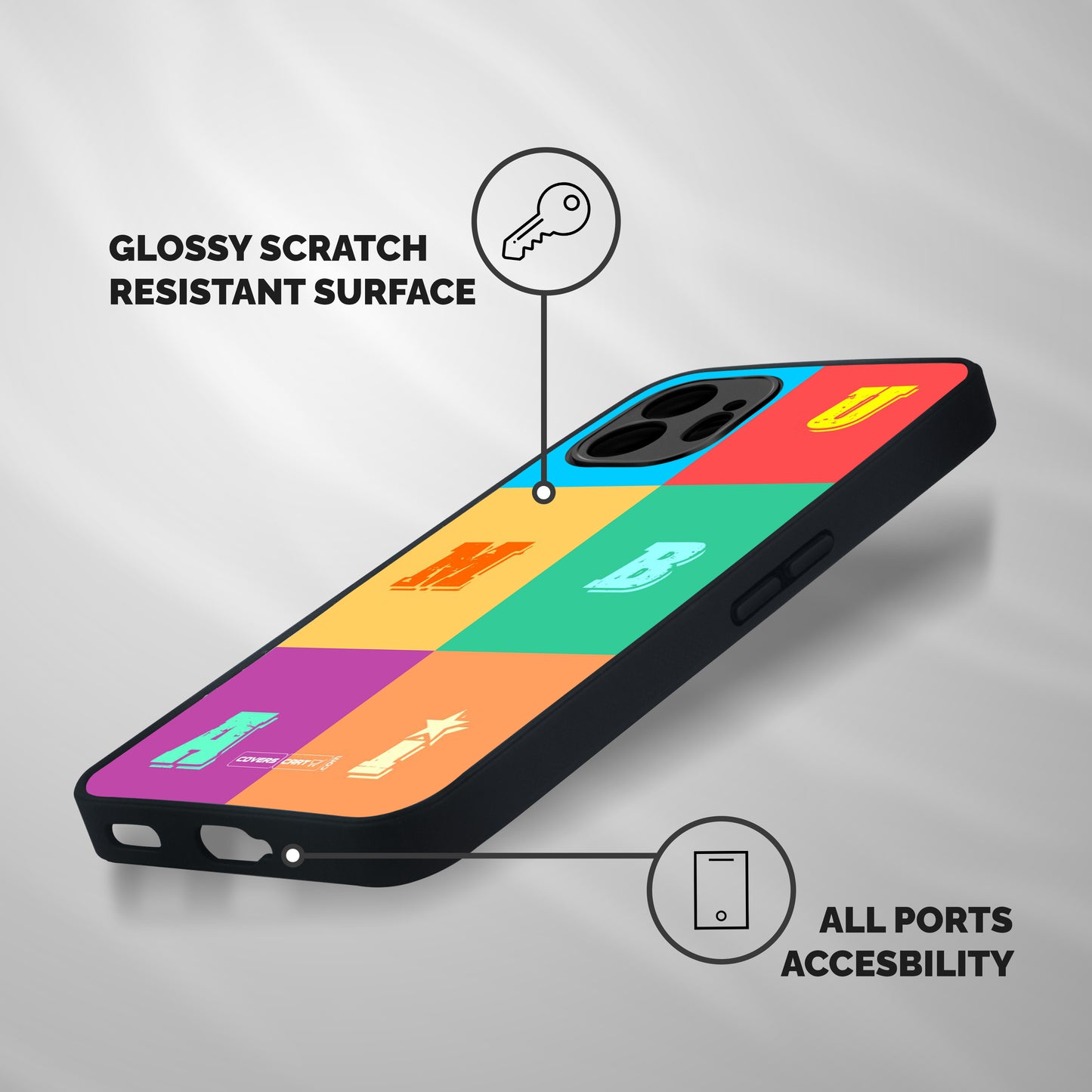 Mumbai Alphabets Shockproof Hybrid Protection (Metal + TPU) Back Case Cover