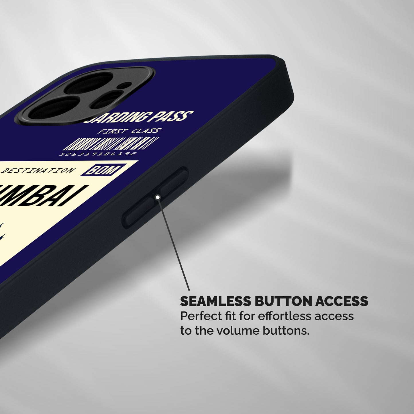 Mumbai Boarding Pass Shockproof Hybrid Protection (Metal + TPU) Back Case Cover