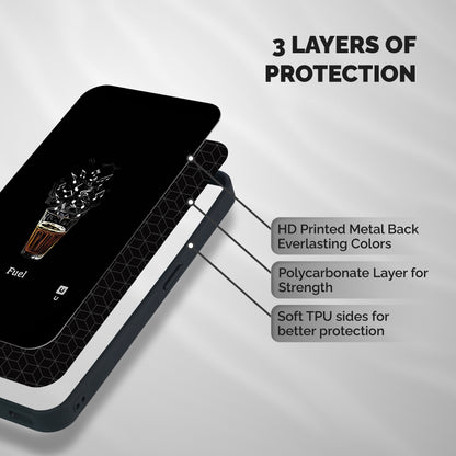 Music Chai My Fuel Shockproof Hybrid Protection (Metal + TPU) Back Case Cover