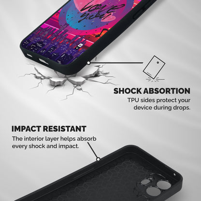 Music City Love Shockproof Hybrid Protection (Metal + TPU) Back Case Cover