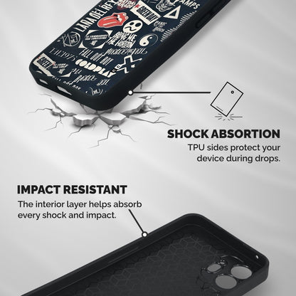 Music My Paradise Shockproof Hybrid Protection (Metal + TPU) Back Case Cover