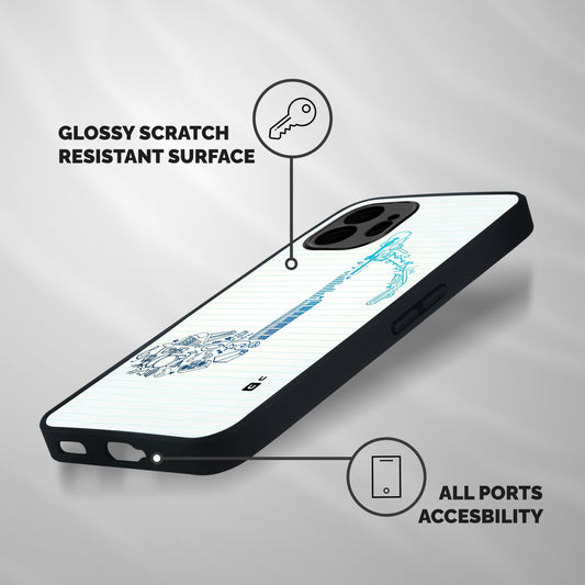 Music Note Design Shockproof Hybrid Protection (Metal + TPU) Back Case Cover