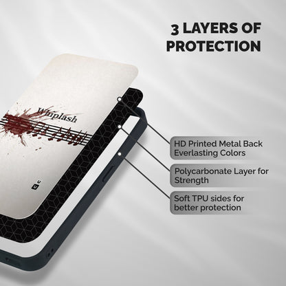 Music Notes Splash Shockproof Hybrid Protection (Metal + TPU) Back Case Cover